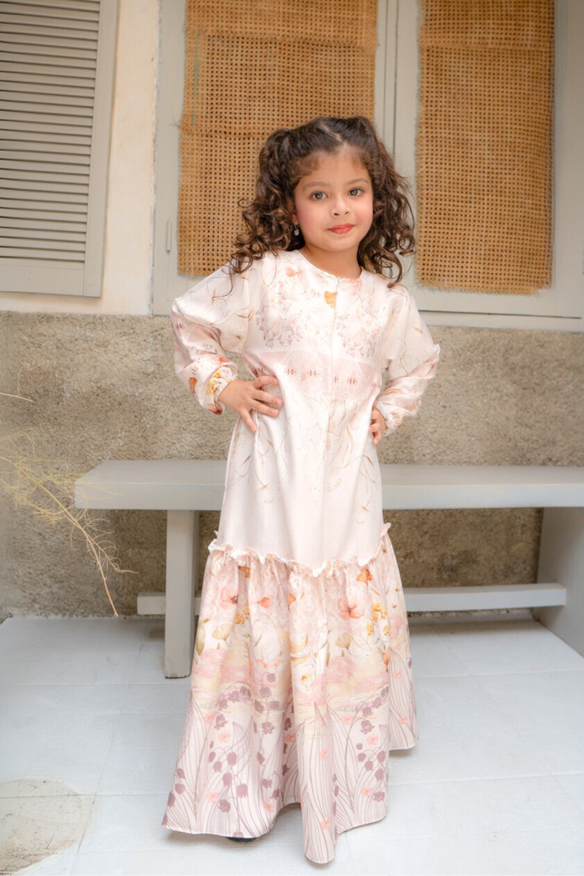Rumah Senja Dress Girl Family Set | Sarimbit Lebaran - JA25.3 Cream