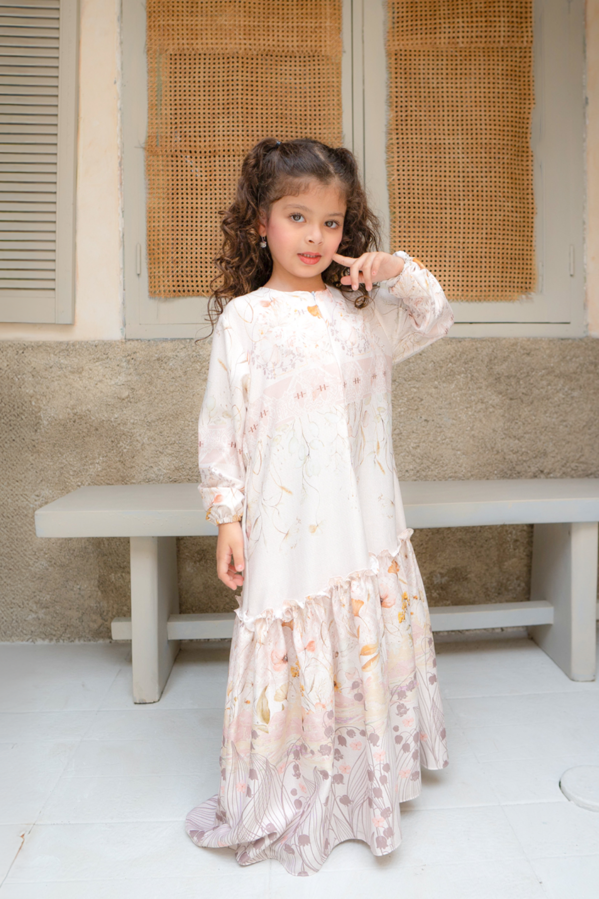 Rumah Senja Dress Girl Family Set | Sarimbit Lebaran - JA25.4 White