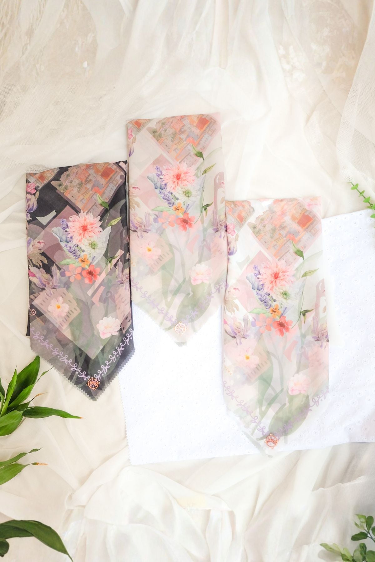 Leaf Kafa Scarf - KF30.1 VK30.1 JF30.1 Black