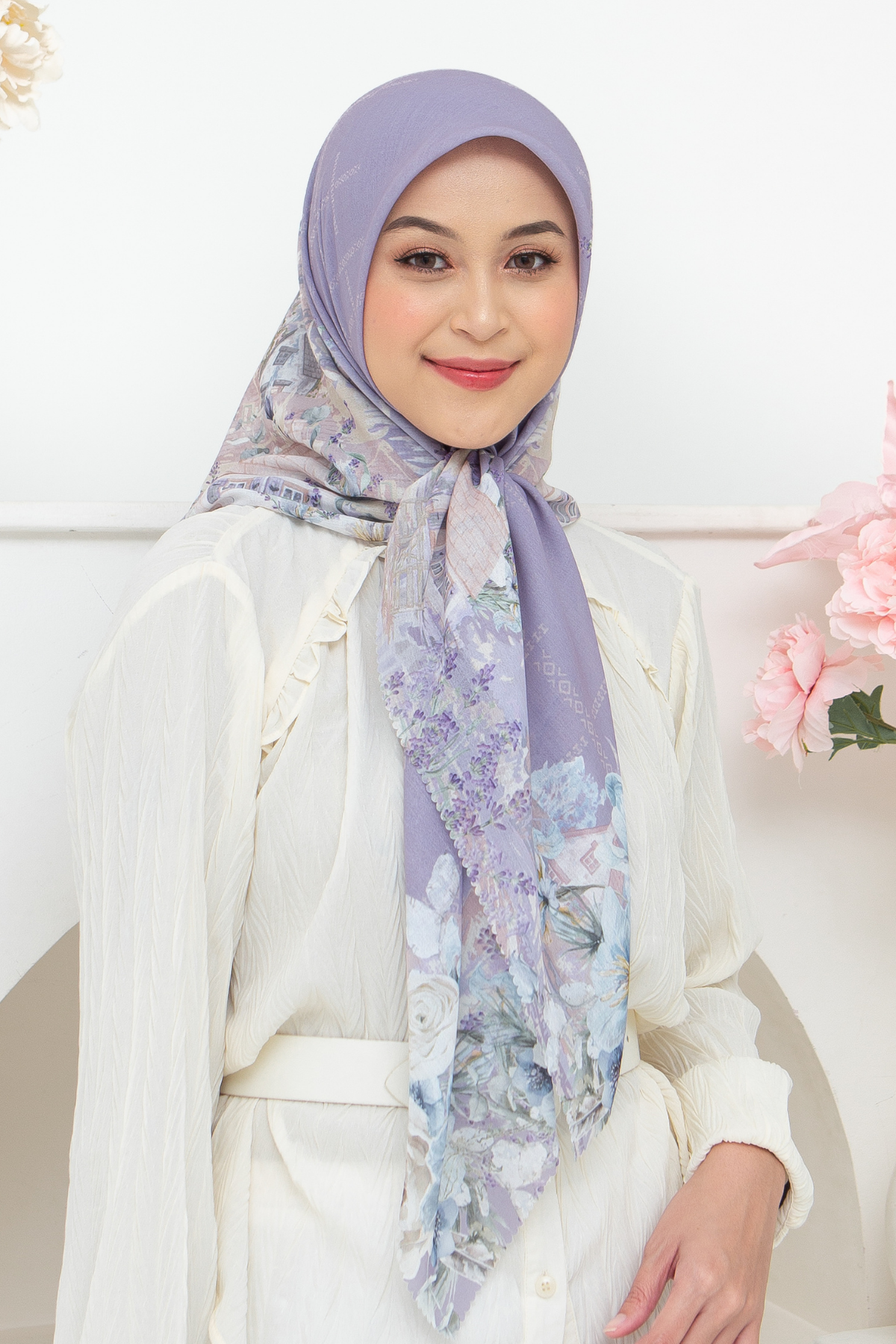 Lavender - Scarf Square British Voal | Purple - LV57.10