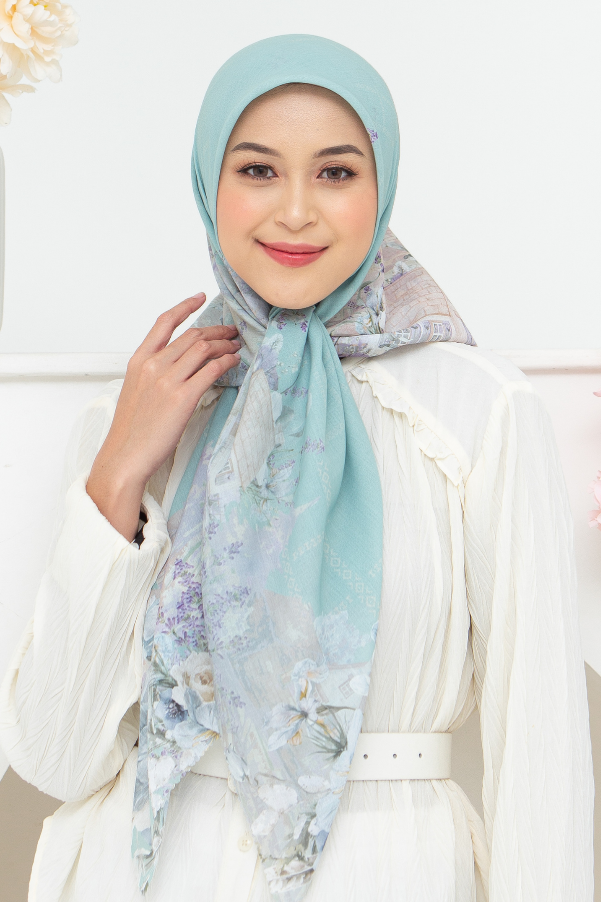 Lavender - Scarf Square British Voal | Sage - LV57.11