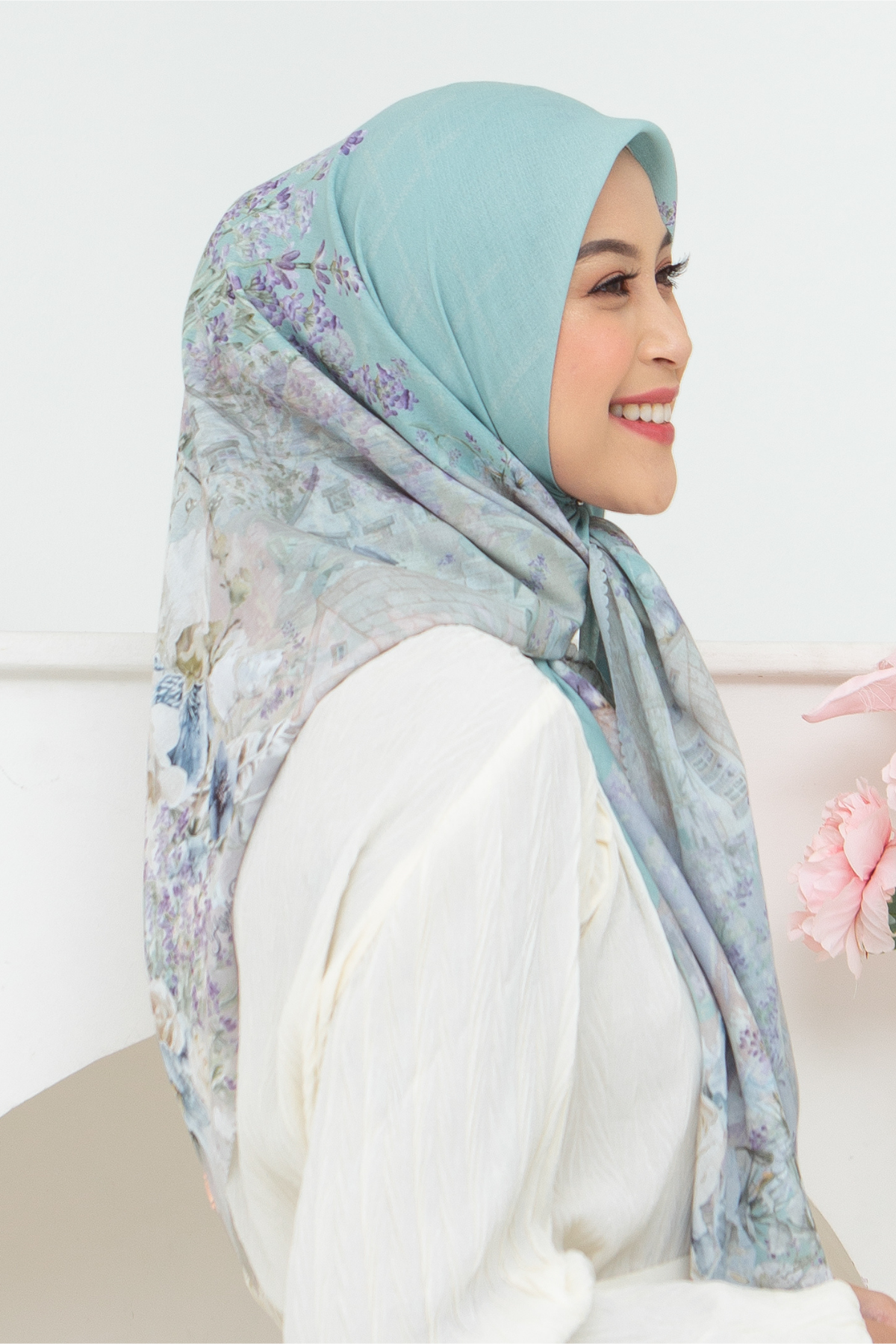 Lavender - Scarf Square British Voal | Sage - LV57.11