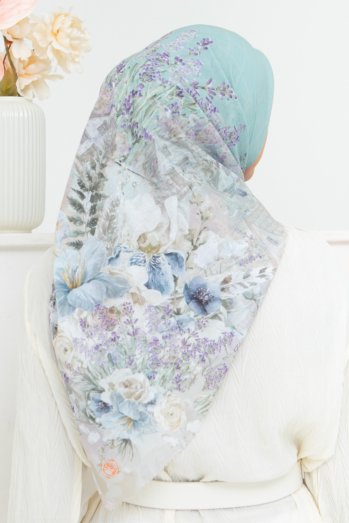 Lavender - Scarf Square British Voal | Sage - LV57.11