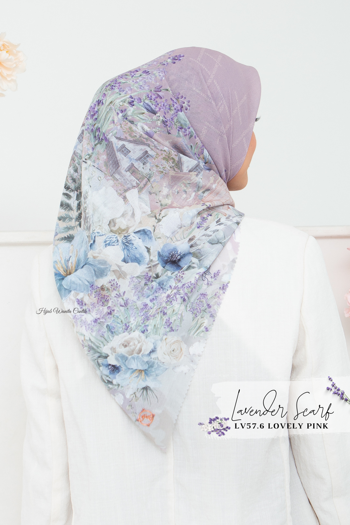 Lavender - Scarf Square British Voal | Lovely Pink - LV57.6