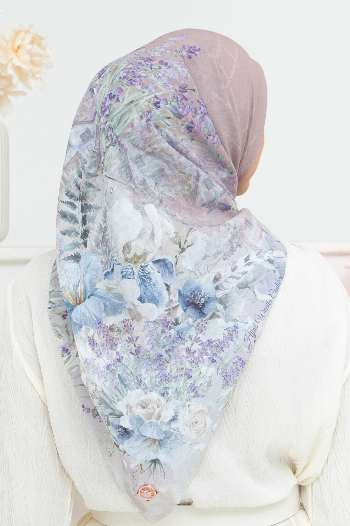 Lavender - Scarf Square British Voal | Mocca - LV57.7