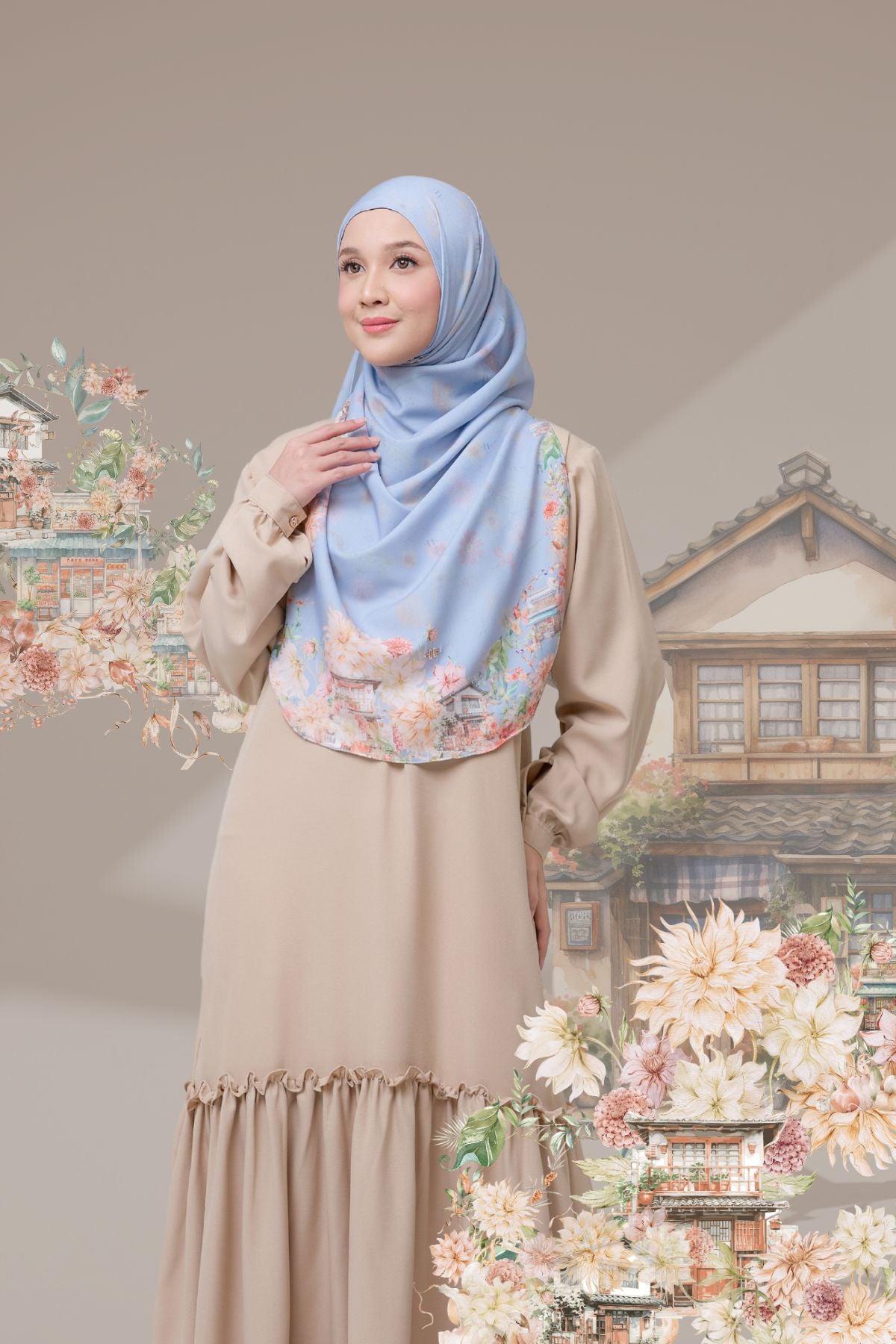 Instan Malaya Ohayo | Pashmina Instan Motif | Jilbab