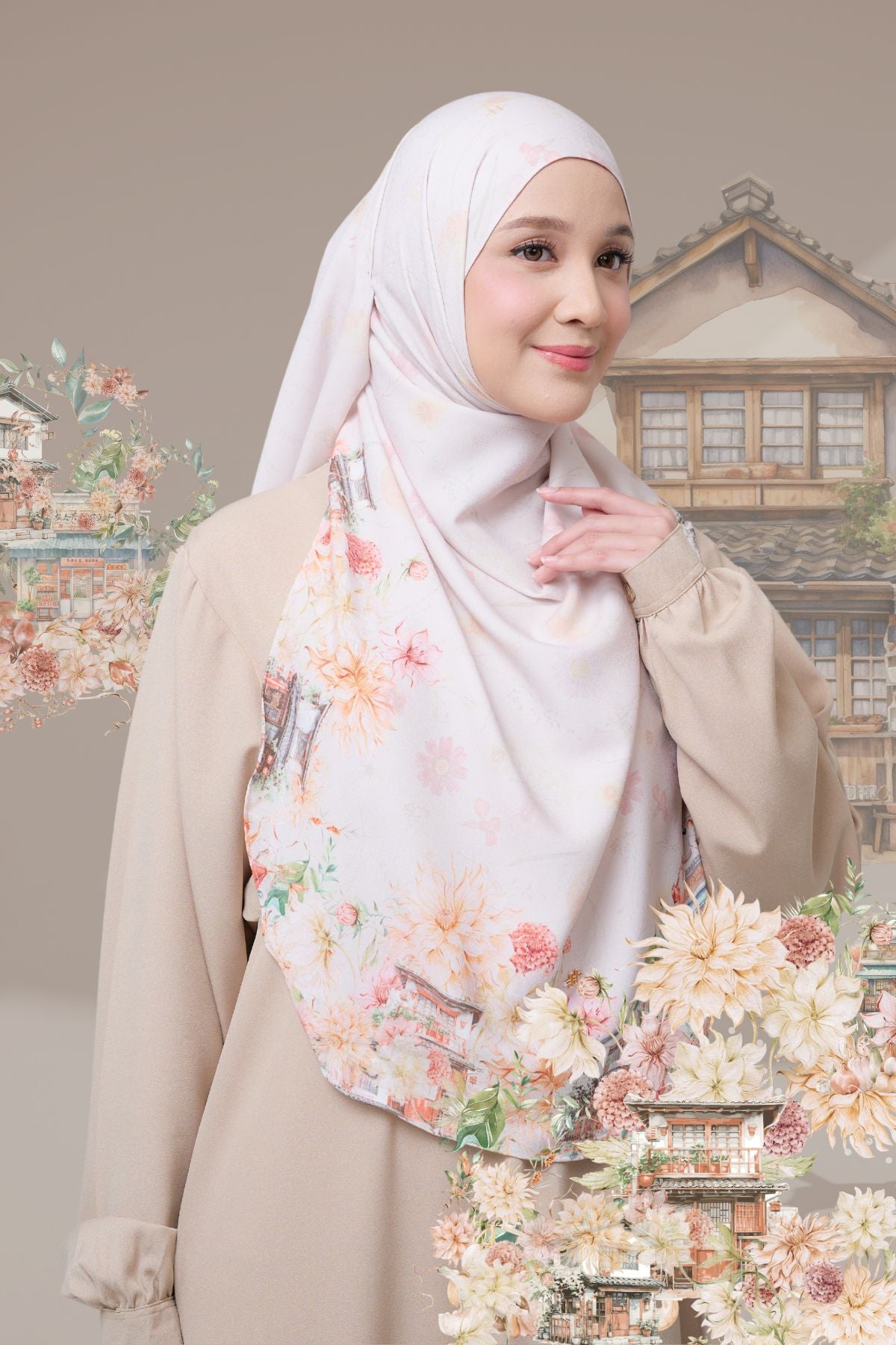 Instan Malaya Ohayo | Pashmina Instan Motif | Jilbab
