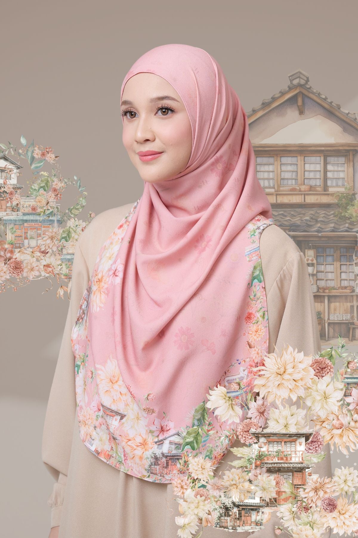 Instan Malaya Ohayo | Pashmina Instan Motif | Jilbab