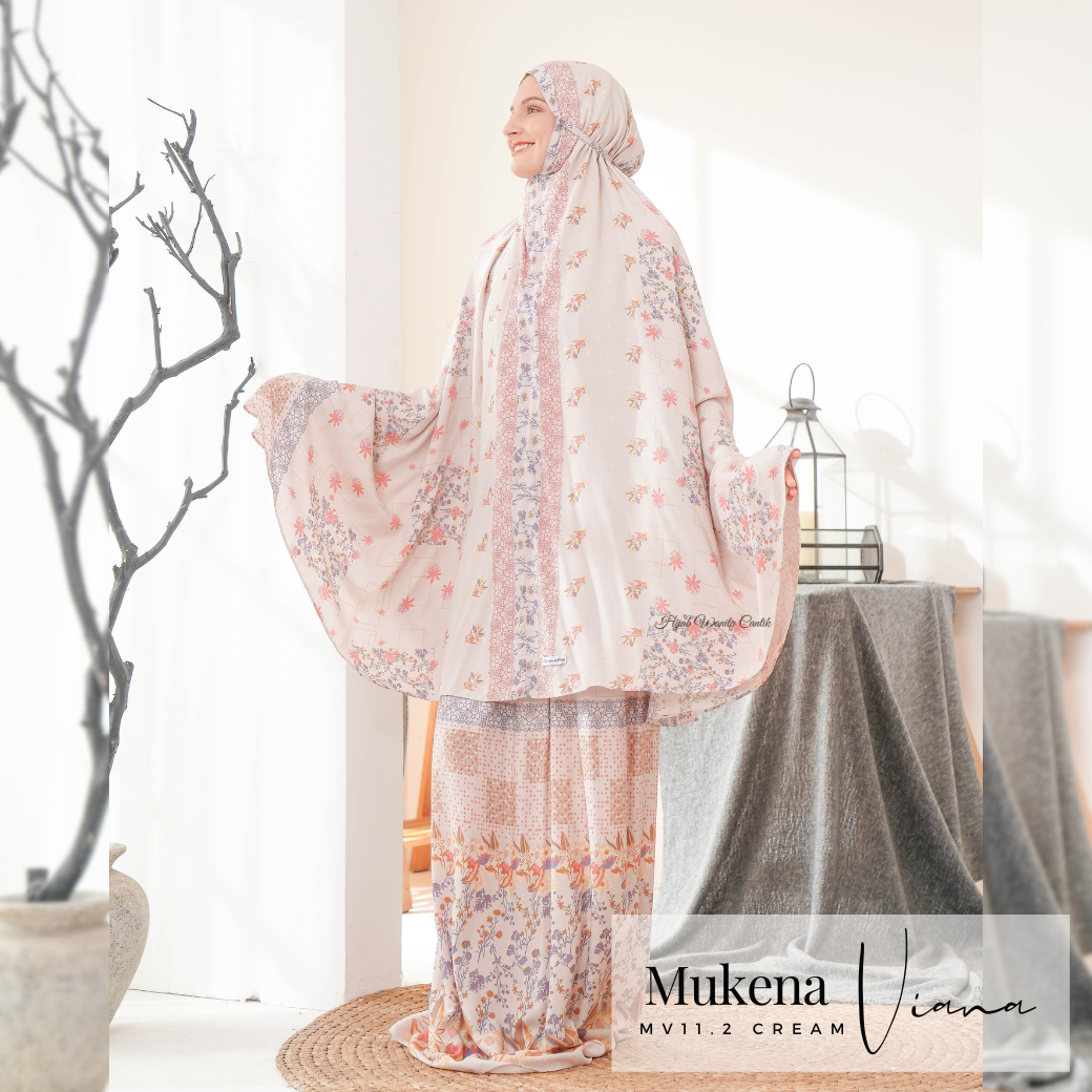 Mukena Viana Prayer Set - MV11.2 Cream