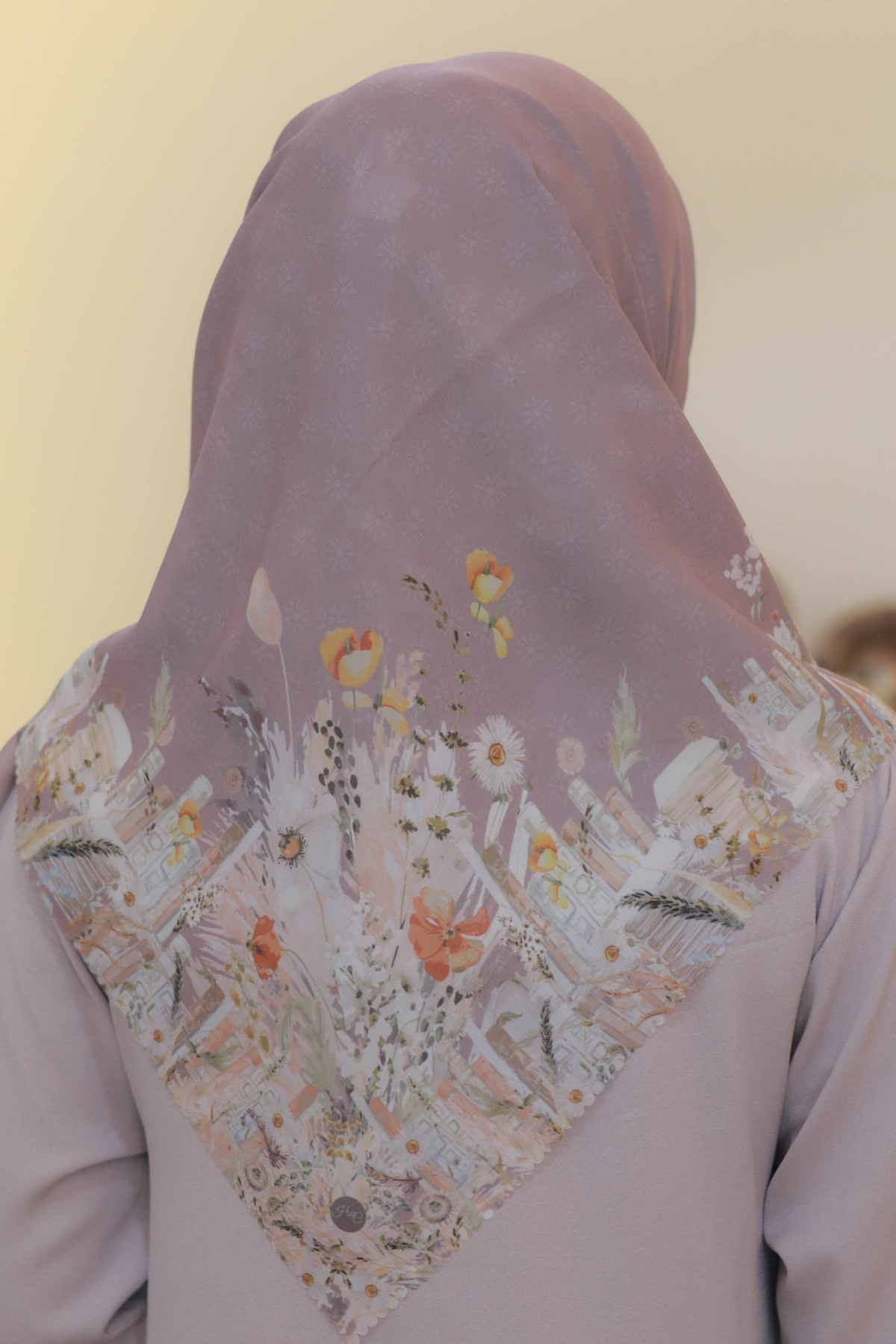 Zinnia Mini - Scarf Square Premium Polycotton | Dusky - NK73.4