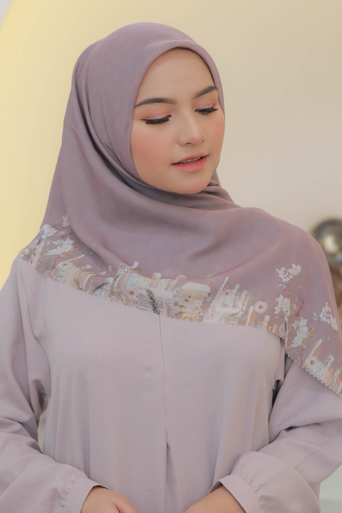 Zinnia Mini - Scarf Square Premium Polycotton | Dusky - NK73.4