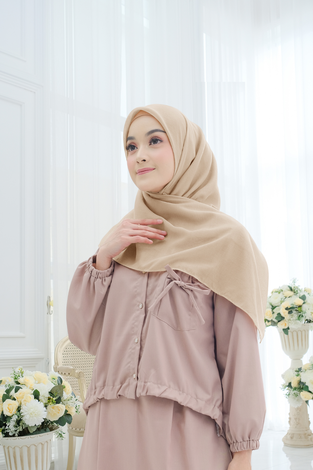 Segiempat Lina Voal - NV23.7 Creamy Beige