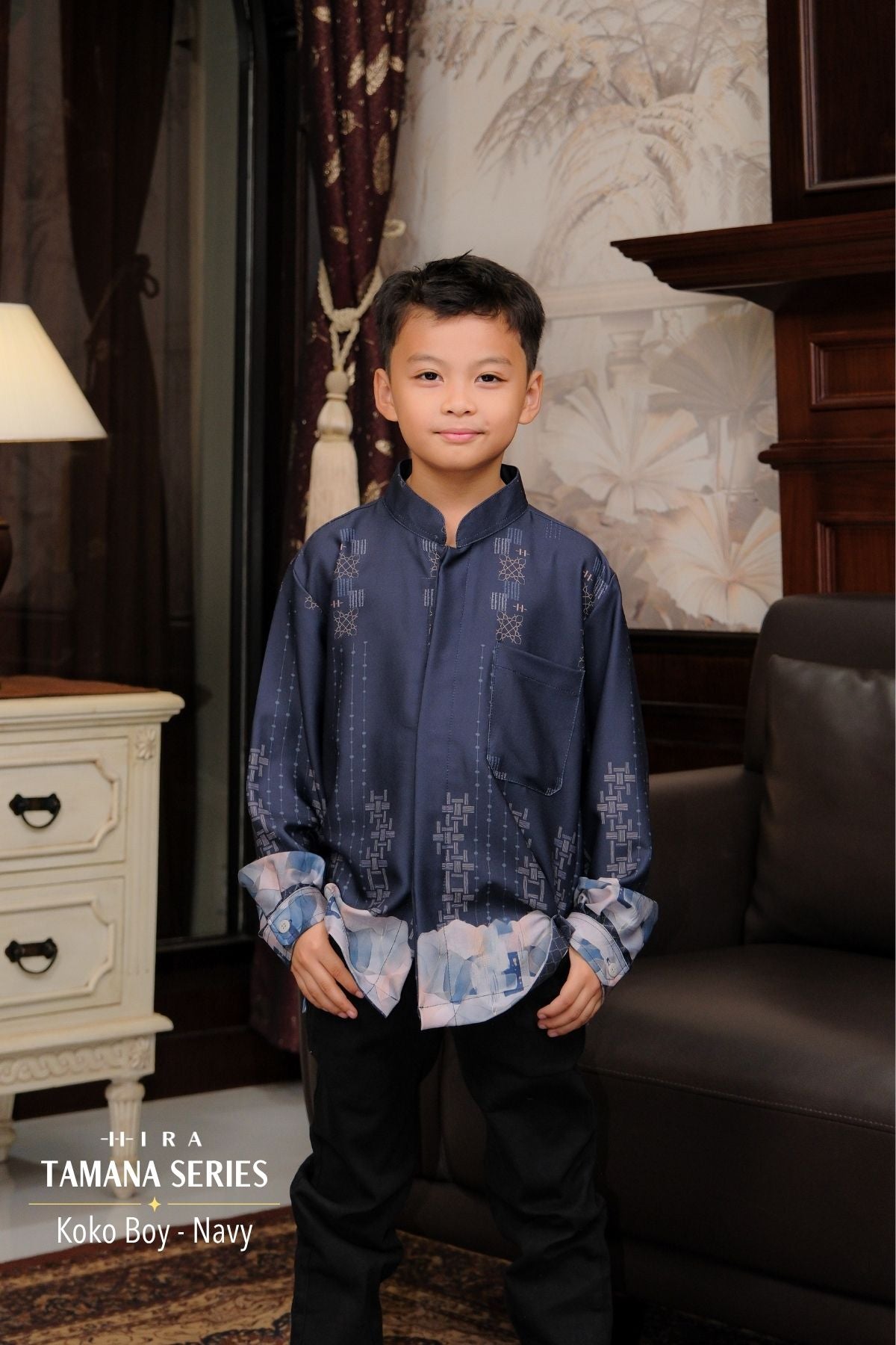 TAMANA Family Set — Navy | HIRA Raya 2027