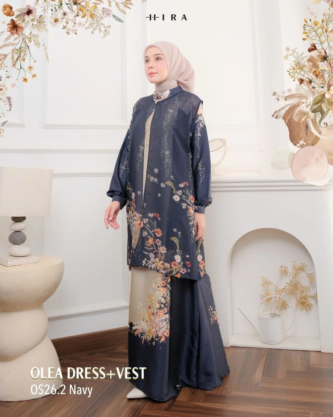 Olea Dress & Vest - Navy