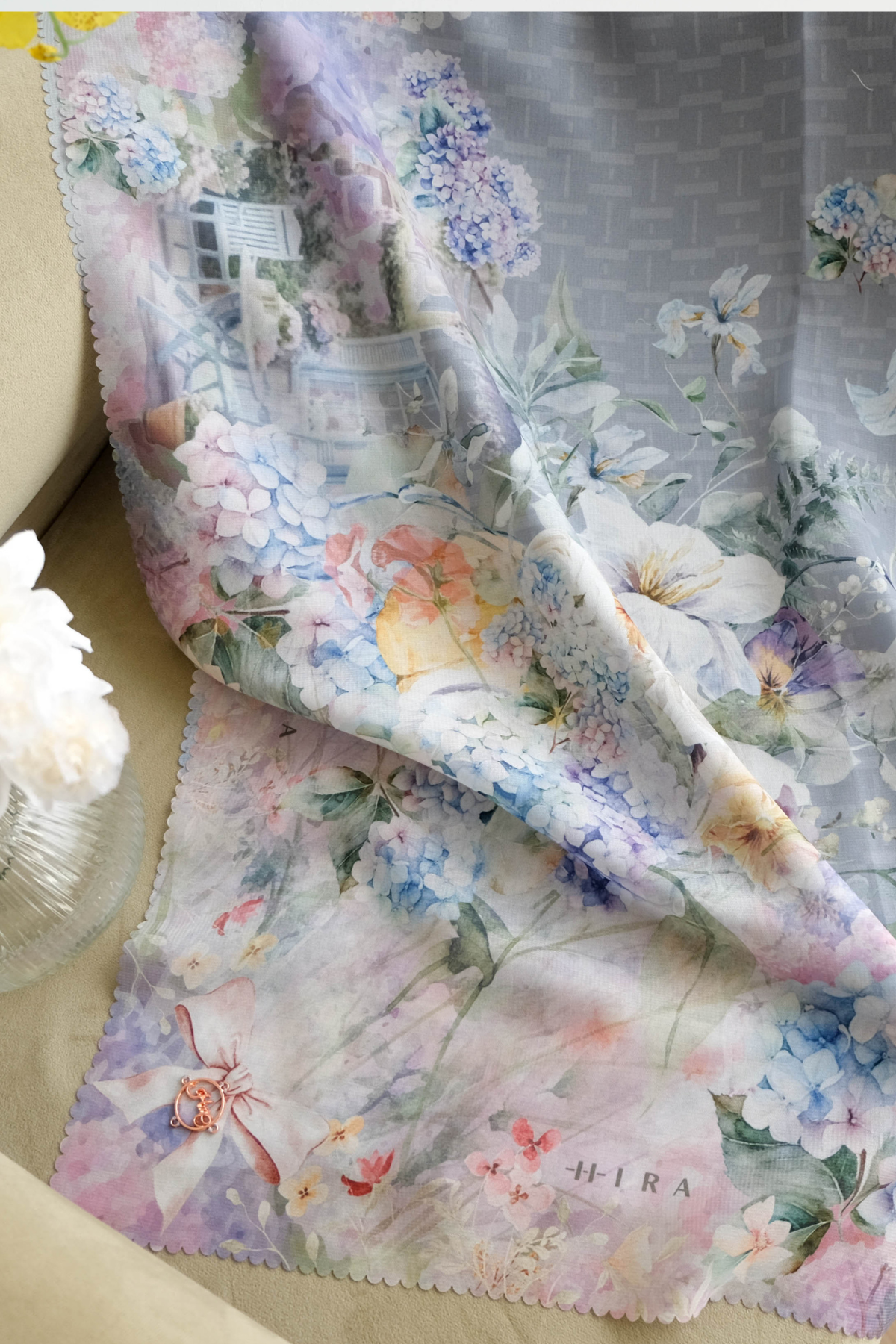 Purity JUMBO - Scarf Square Premium Polycotton XL | Silver - PJ09.14