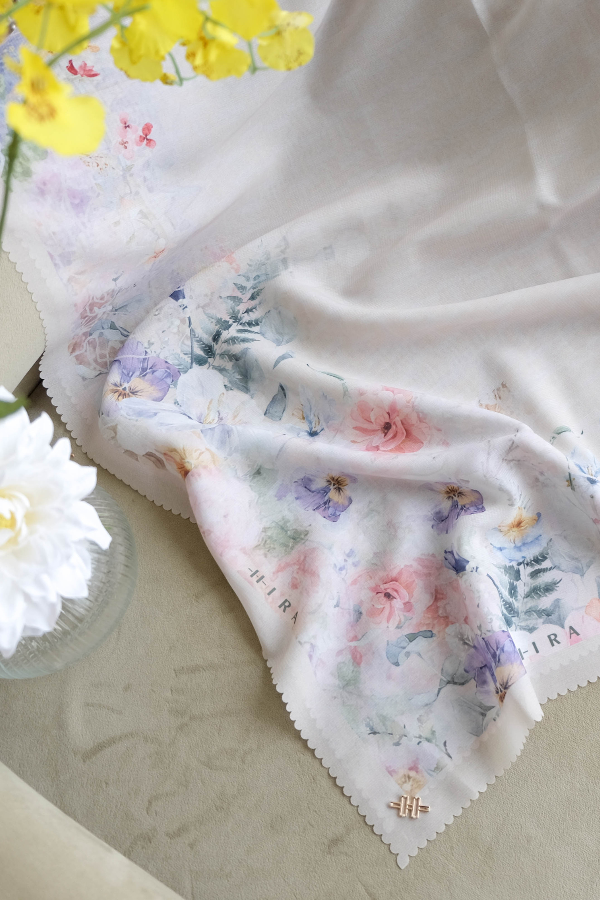 Purity JUMBO - Scarf Square Premium Polycotton XL | Cream - PJ09.3