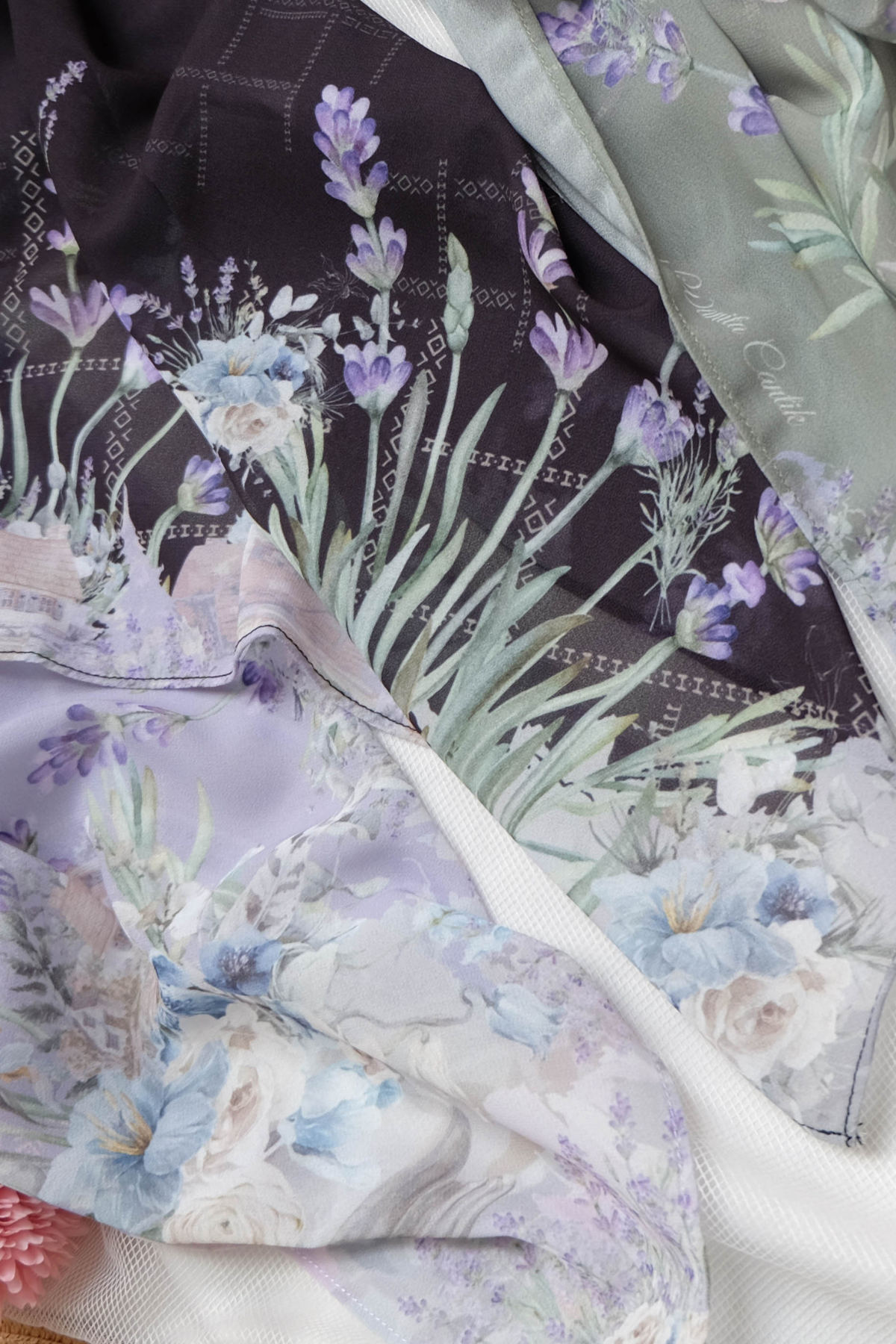 Lavender - Pashmina Premium Cerutti - Black - PM11.75