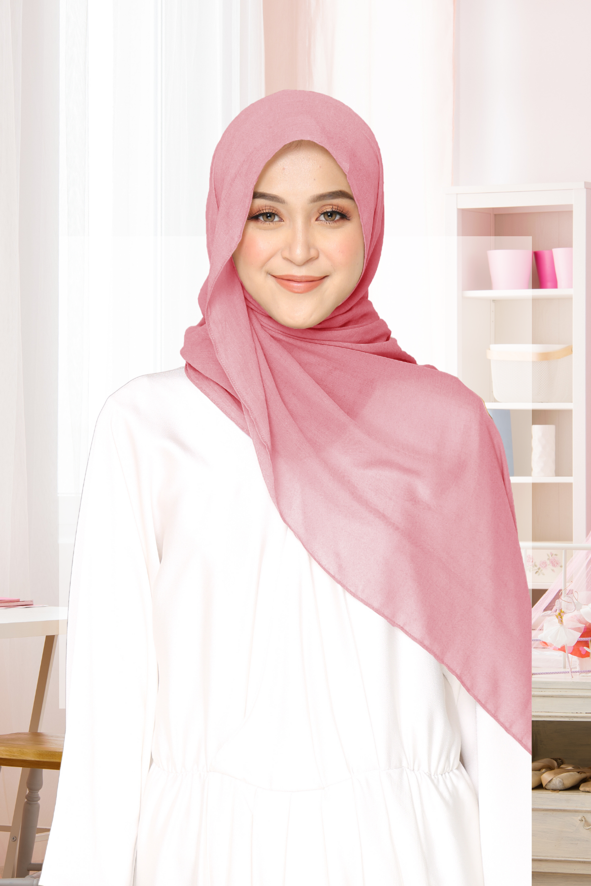 Dubai Voal Pashmina - PPE2.52 Warm Pink