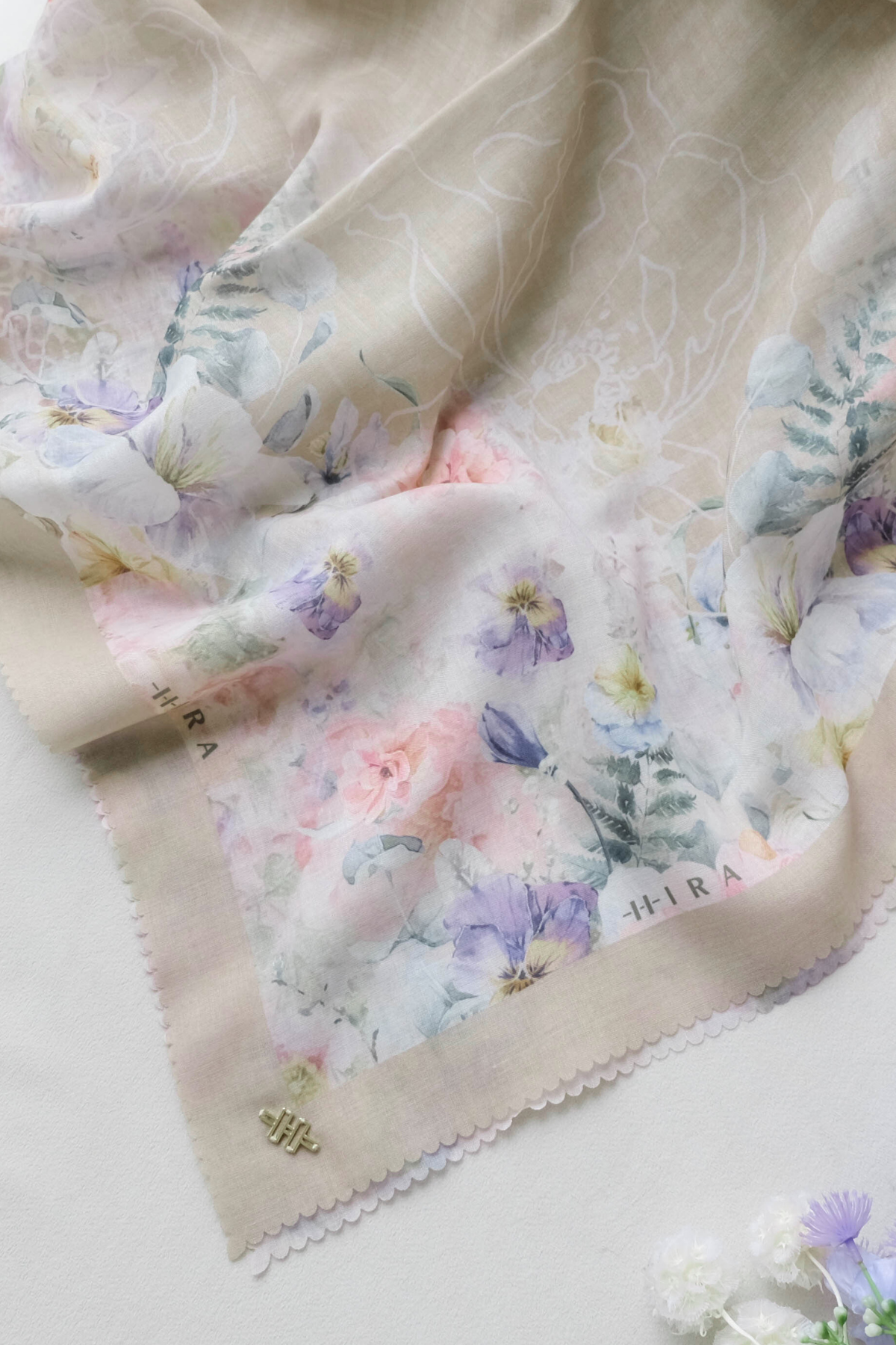 Purity - Scarf Square Premium Icy Voal | PSV9.16 - Almond
