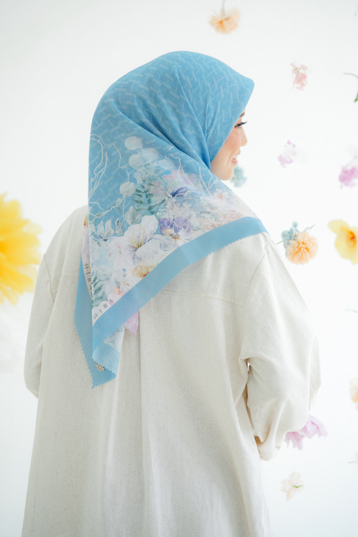 Purity - Scarf Square Premium Icy Voal | PSV9.2 - Blue