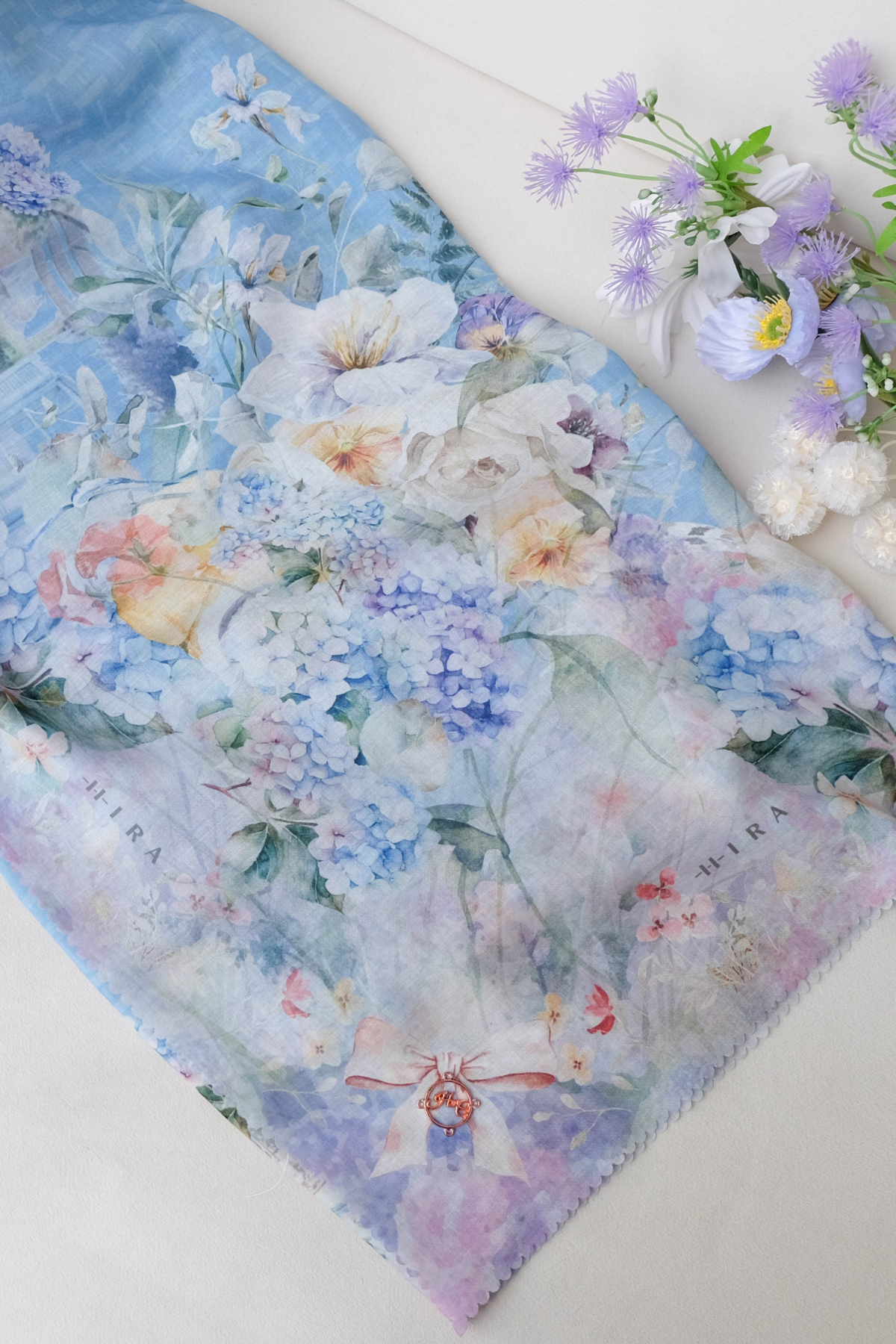 Purity - Scarf Square Premium Icy Voal | PSV9.2 - Blue