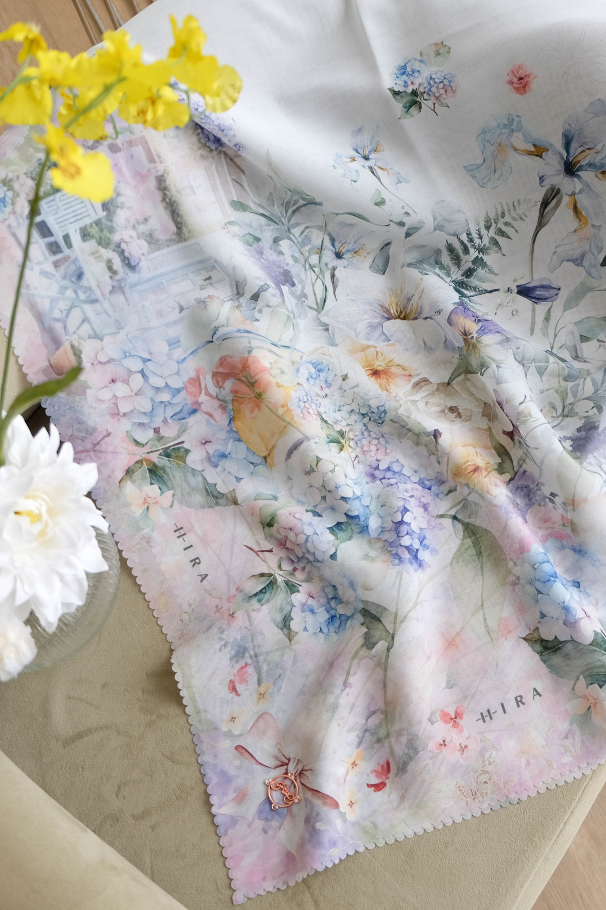 Purity - Scarf Square Premium Polycotton | White - PU09.15