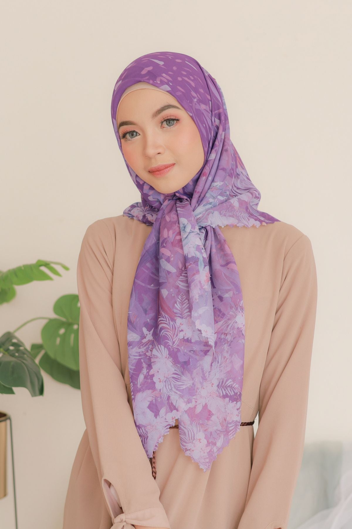 Emily - Scarf Square Premium Polycotton | Mauve - EM28.6