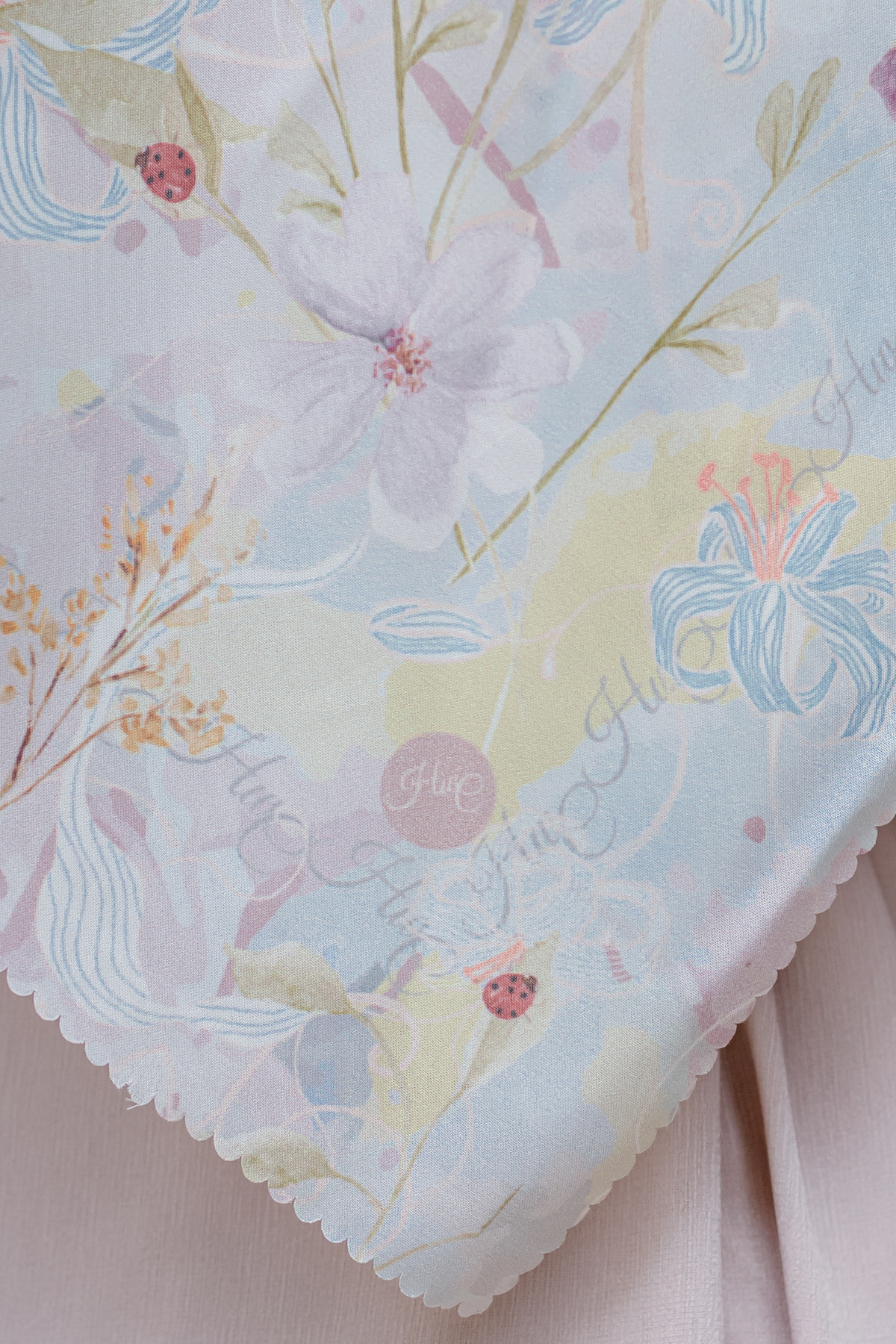 Verbena - Scarf Square Premium Polycotton XL - Grey - VJ26.12