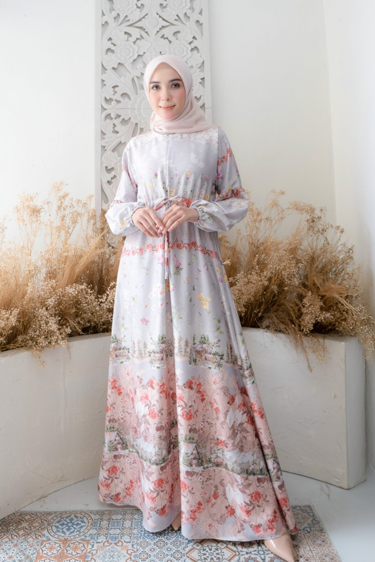 Wana Dress Family Set | Sarimbit Lebaran - WD24.2 - Grey