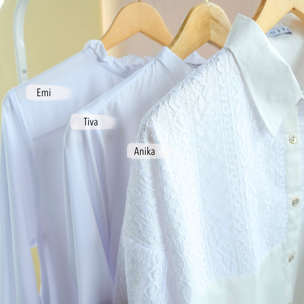 Emi - Shirt Blouse Cotton Premium - White - MU19.2