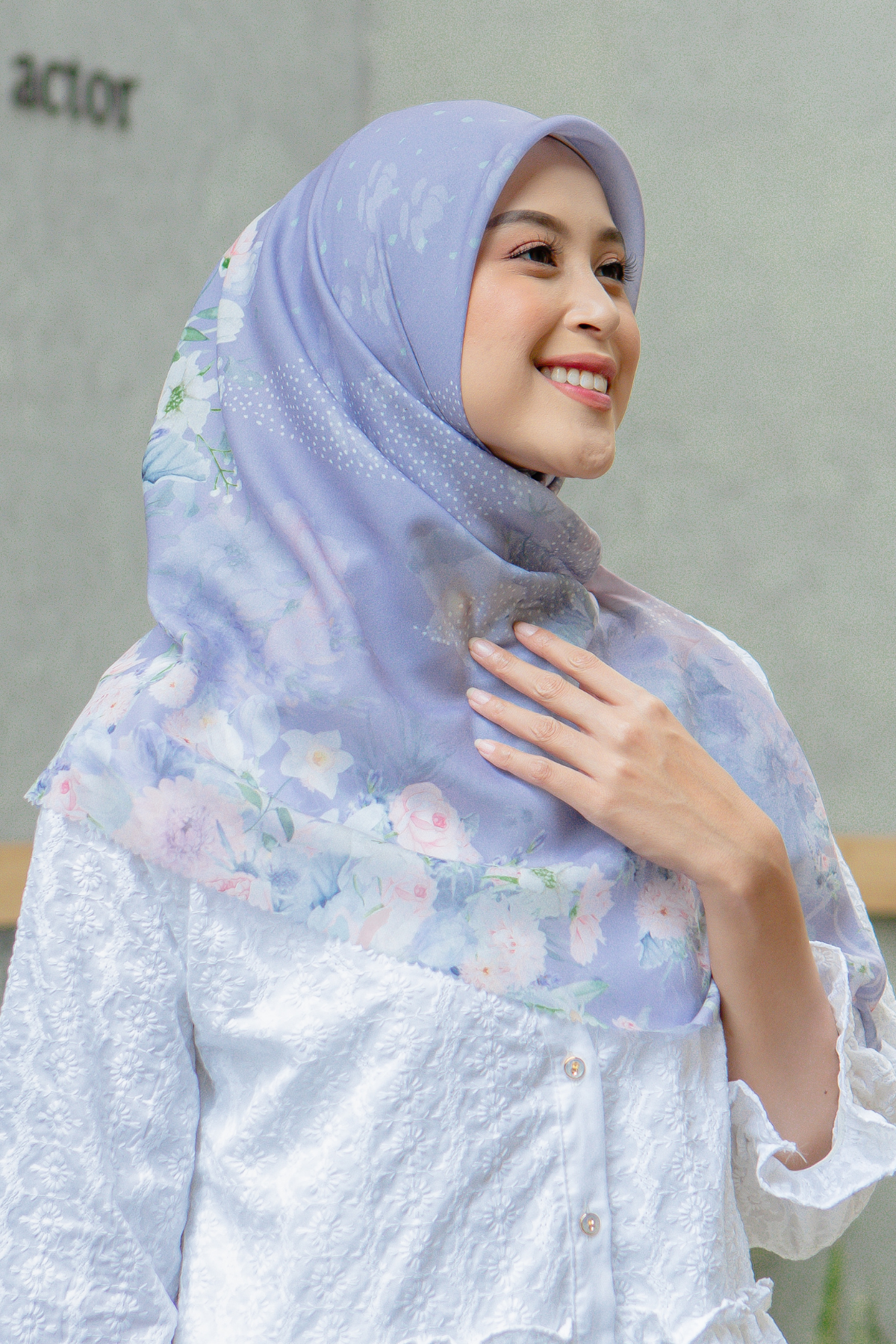 Dahlia - Scarf Square British Voal | Soft Purple - LIA7.12