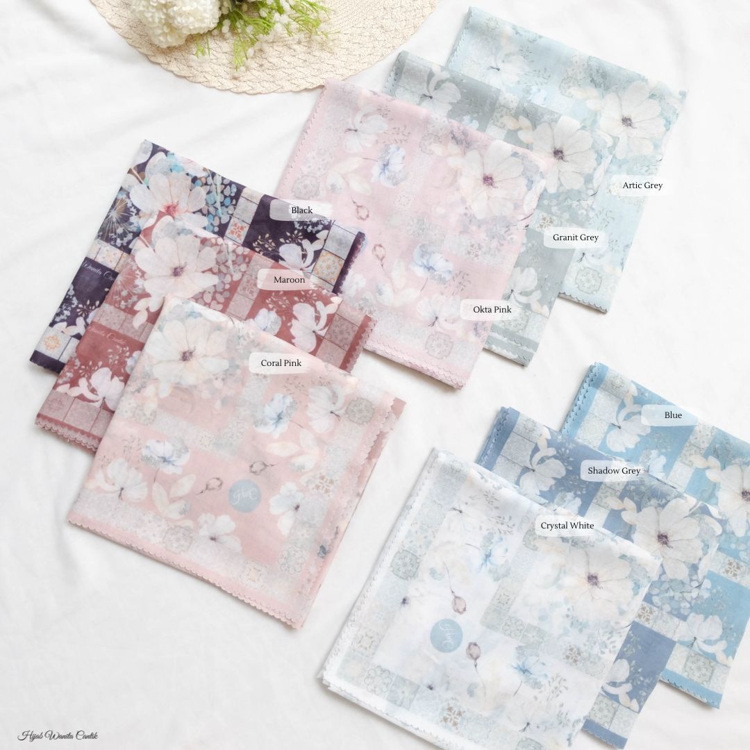 Zalya - Scarf Square Icy Voal - Coral Pink - ZY25.5