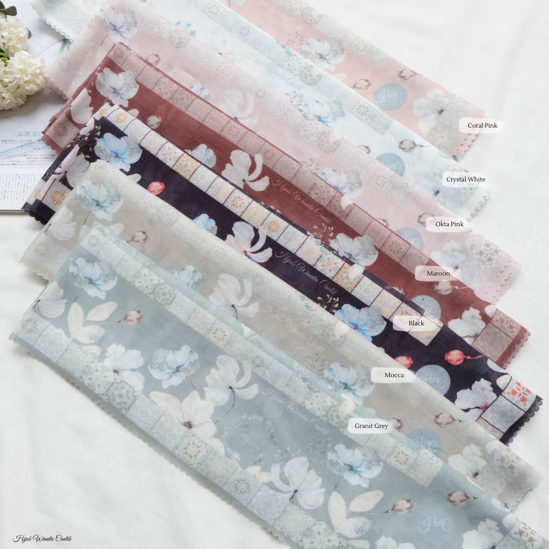 Zalya - Scarf Square Icy Voal - Granit Grey - ZY25.7