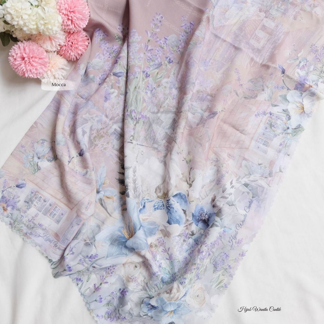 Lavender JUMBO - Scarf Square Premium Polycotton XL | Mocca - LJ57.7