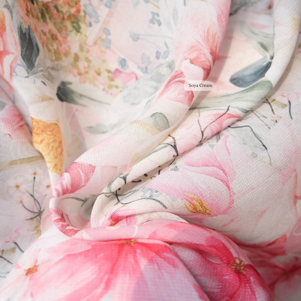 Florence - Scarf Square Premium Polycotton XL - Soya Cream - RJ24.19