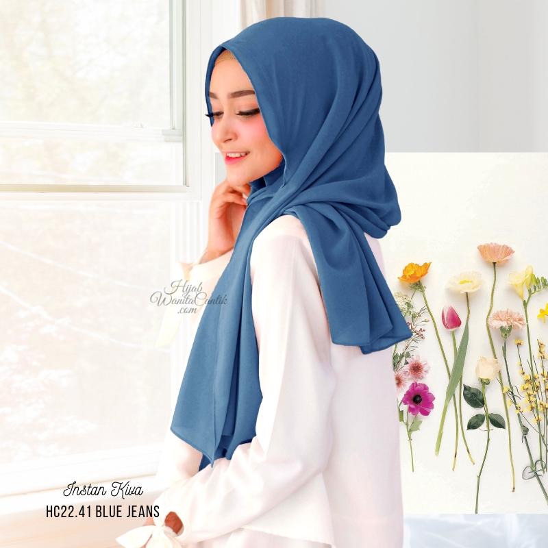 Hijab Instan Kiva - Black Blue Apricot Lavender