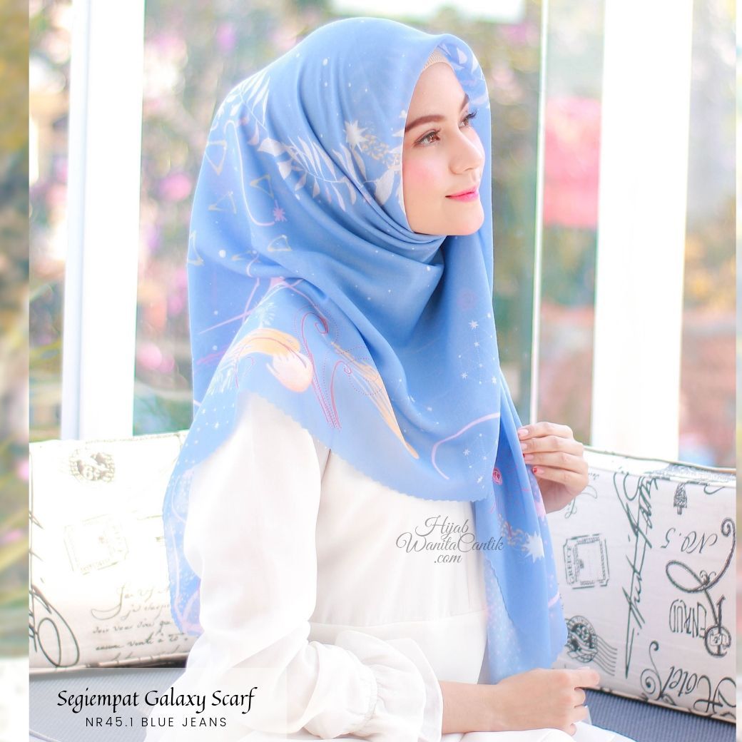 Segiempat Galaxy Scarf - NR45.1 Blue Jeans