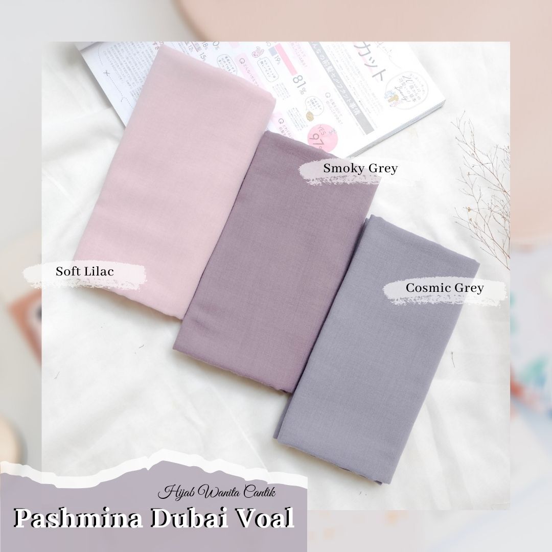 Dubai Voal Pashmina - PPE2.27 Smoky Grey