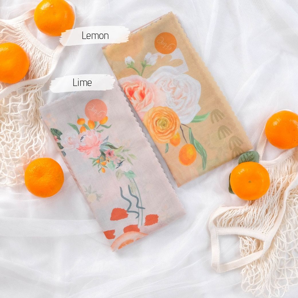 Segiempat Citrus Scarf - CR72.6 Lemon