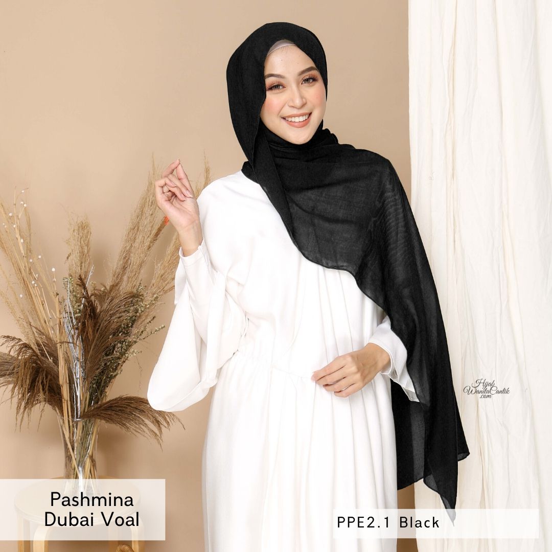 Dubai Voal Pashmina - PPE2.1 Black