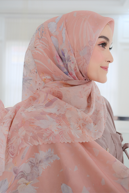 [ BUY 3 GET 1 FREE HIJAB ] Emily - Scarf Square Premium Polycotton | Woody - EM28.24