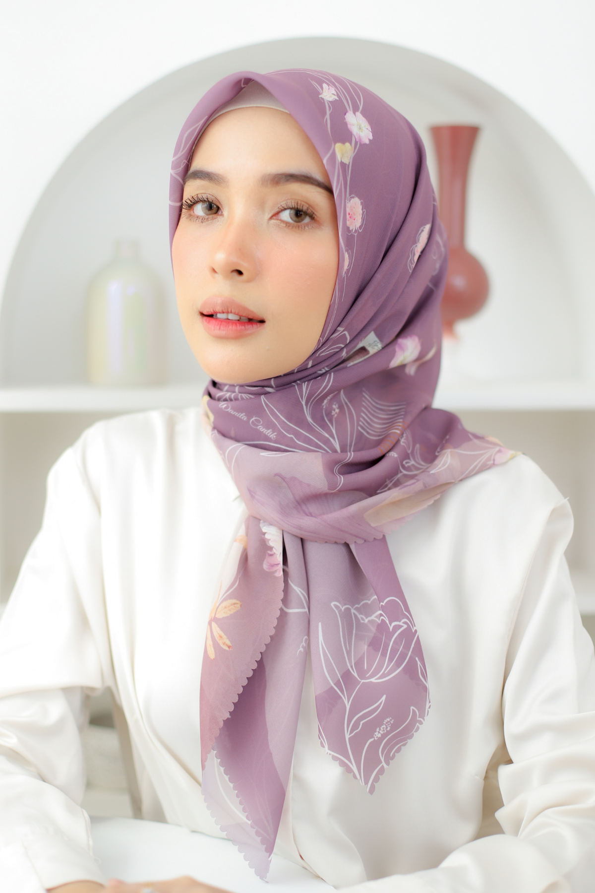 Mora - Scarf Square Premium Polycotton - Grape - MCF2.3