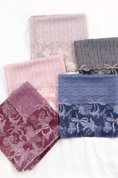 [ BUY 3 GET 1 FREE HIJAB ] Emily - Scarf Square Premium Polycotton | MONO NAVY - EM28.36