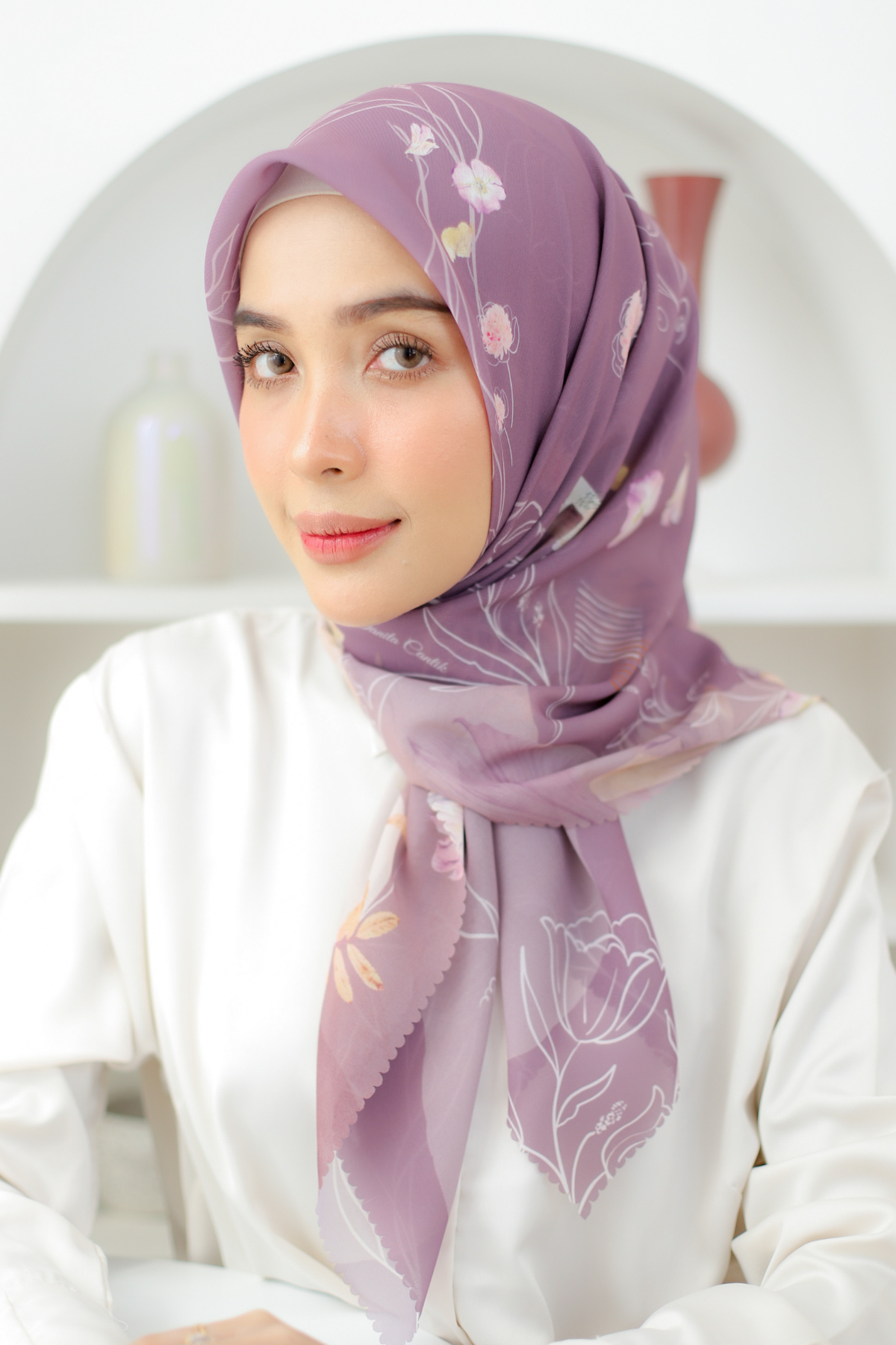 Mora - Scarf Square Premium Polycotton - Grape - MCF2.3