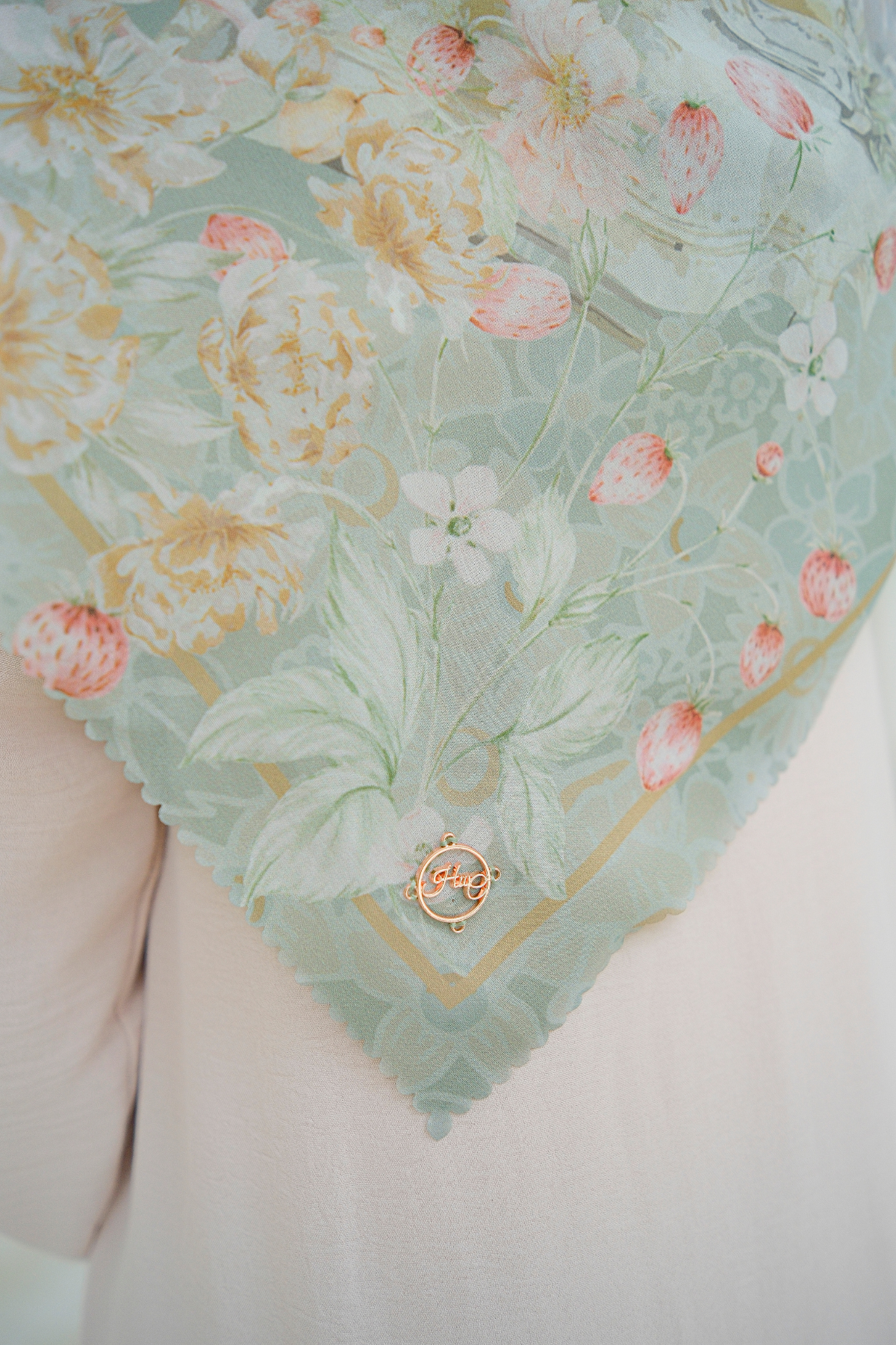 Camellia - Scarf Square British Voal | Smiling Sage - CL15.19