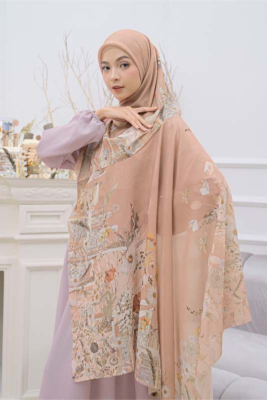 Zinnia - Scarf Square Premium Polycotton | Terra Peach - CZ73.12