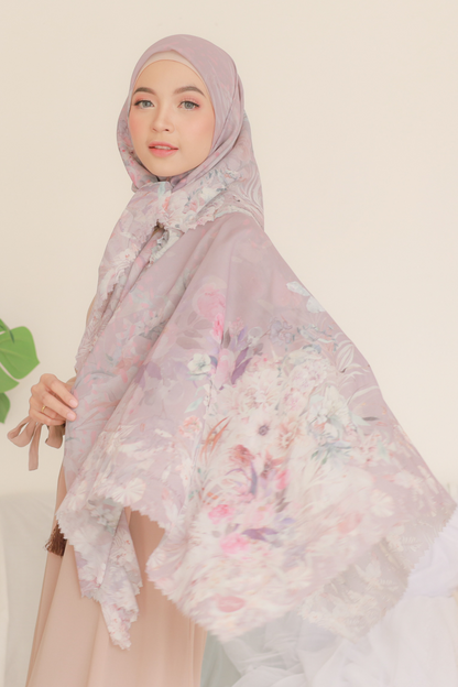 [ BUY 3 GET 1 FREE HIJAB ] Emily JUMBO - Scarf Square Premium Polycotton XL | Latte - EB28.5