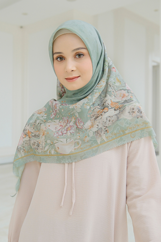 Camellia - Scarf Square British Voal | Smiling Sage - CL15.19