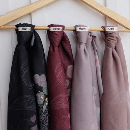 Leaf Rahma Scarf - AM31.3 AC31.3 HJ31.3 Choco