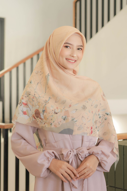 [ BUY 3 GET 1 FREE HIJAB ] Coconut Scarf Jumbo - JS93.12 Tropical Peach